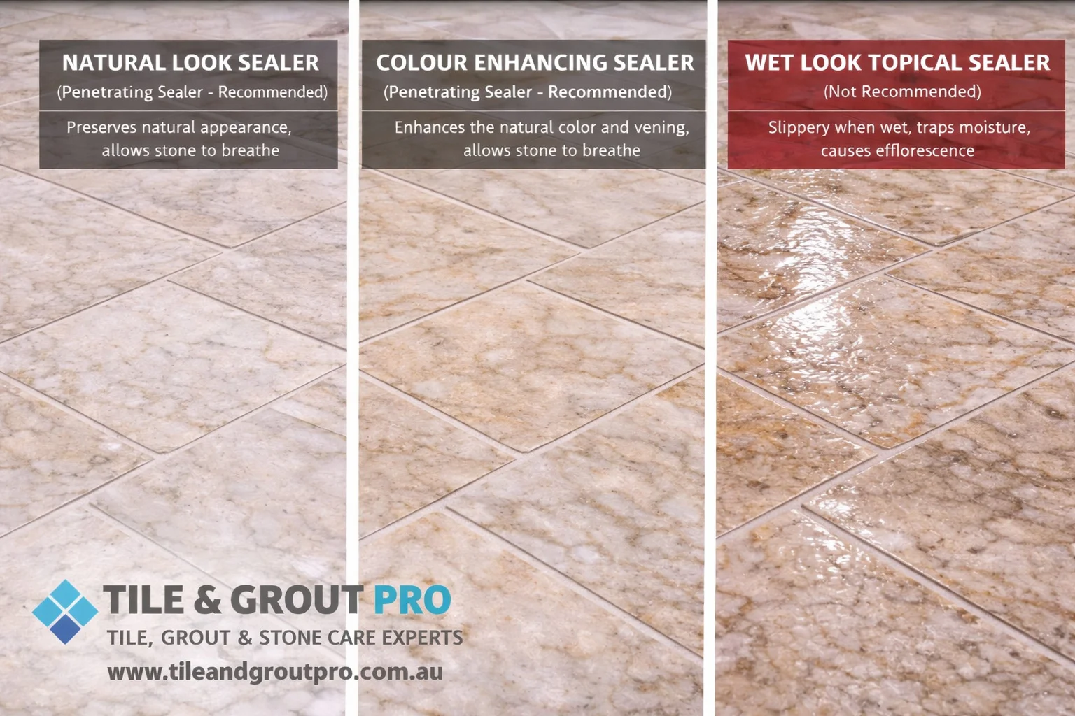 Crema Marfil marble sealing finish in Wantirna