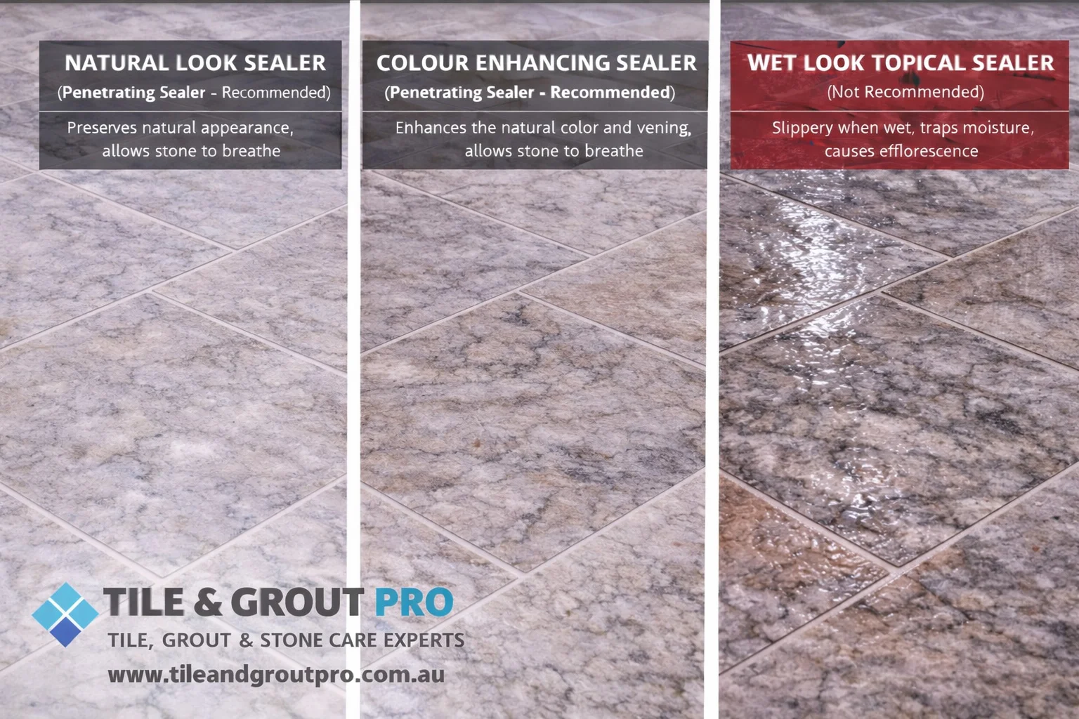 Honed dolomitic limestone sealing options in Mount Lawley