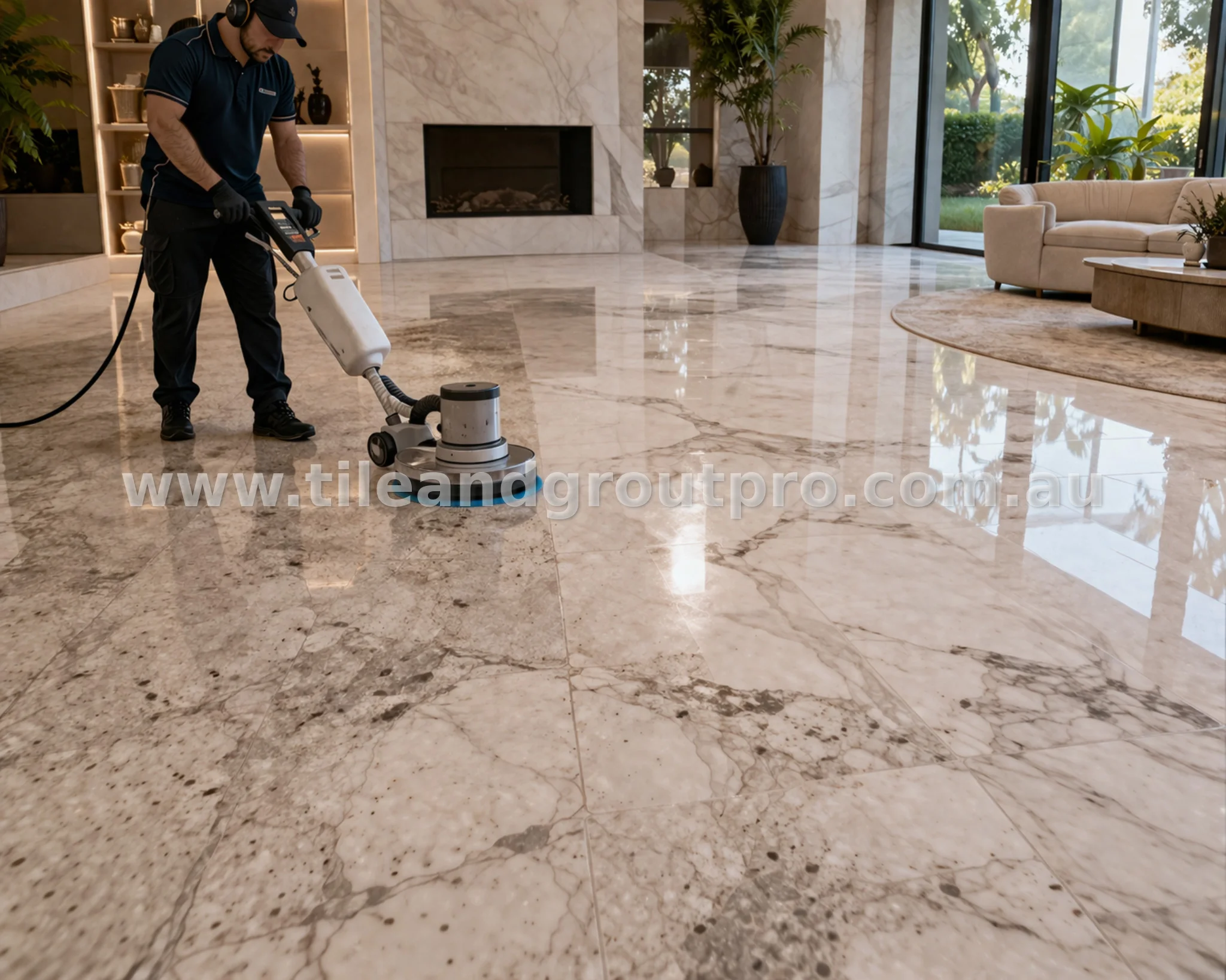 Marble floor cleaning and sealing service in Wantirna