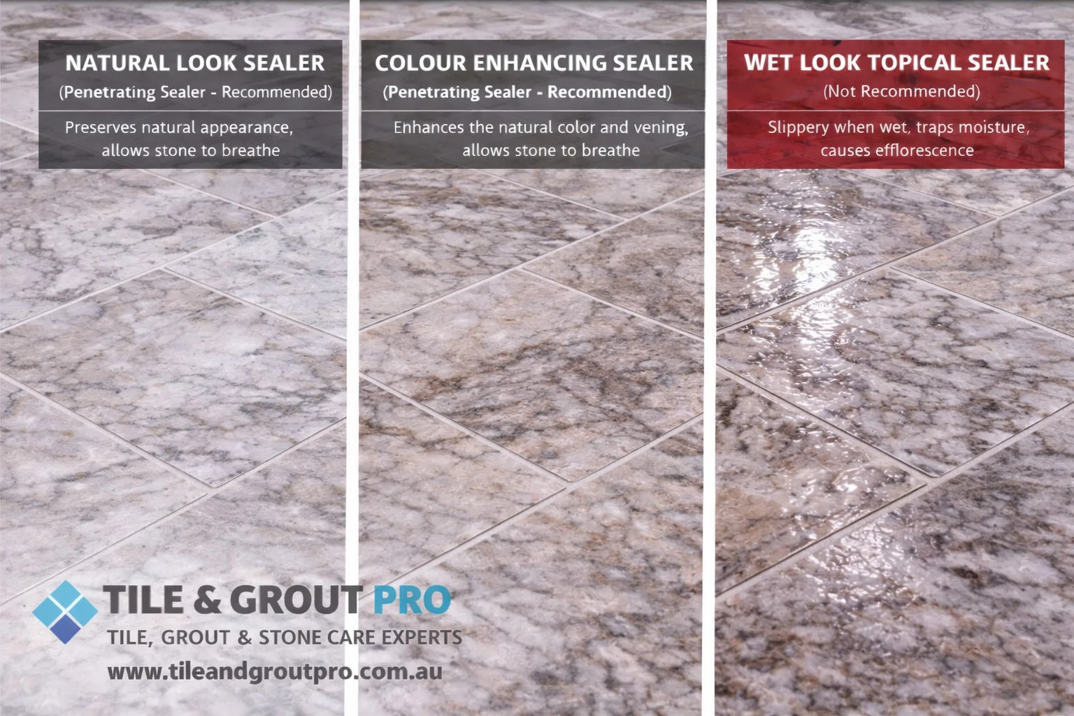 Polished marble sealing options in Wantirna