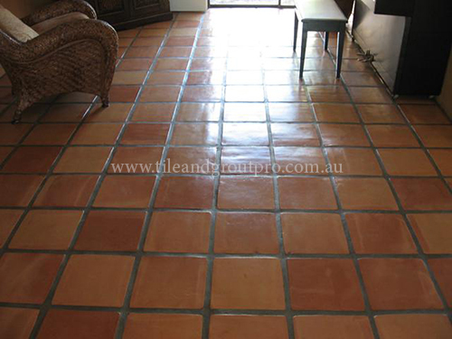 Terracotta tile sealing in Mount Lawley