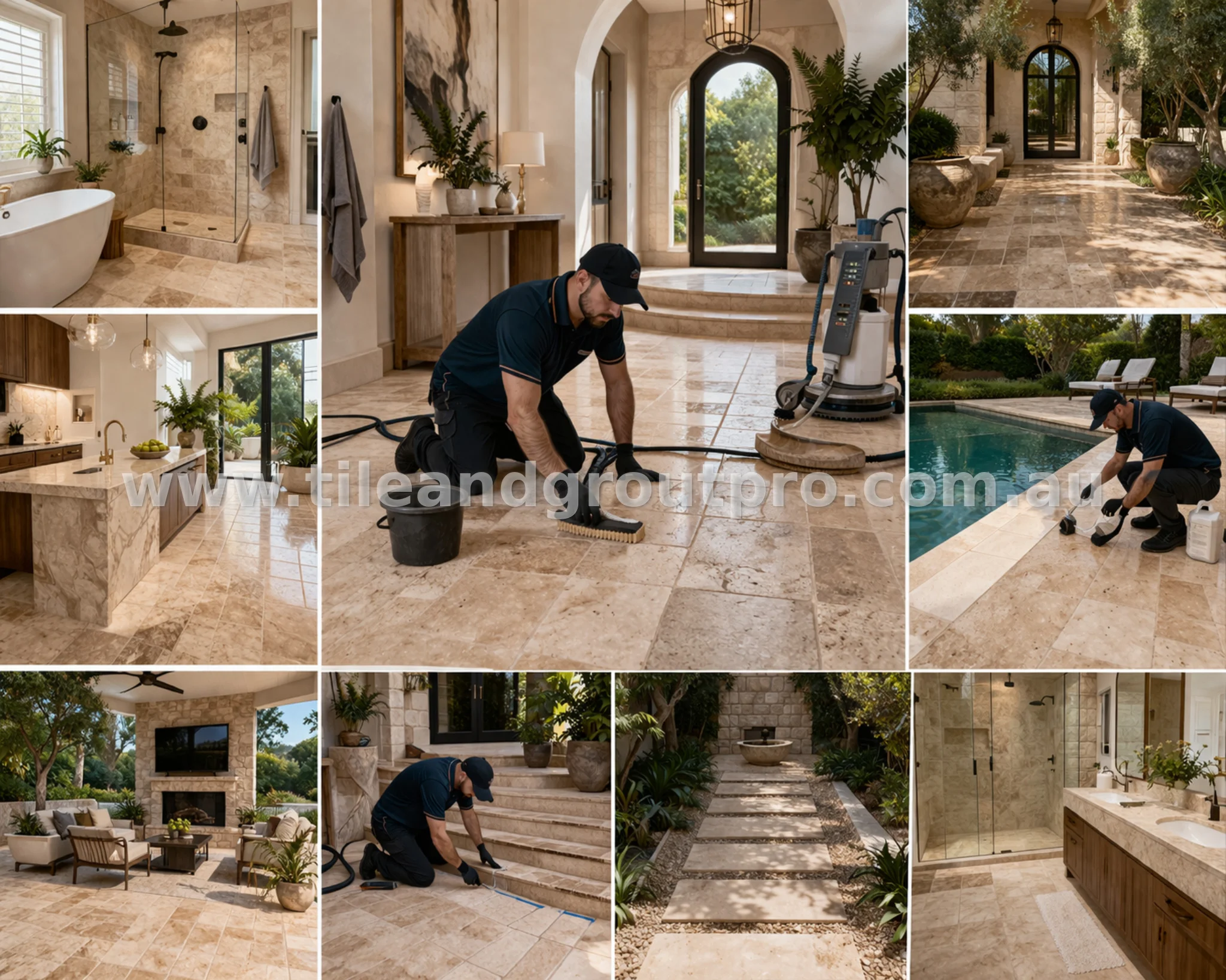 Travertine sealing service in Mount Lawley