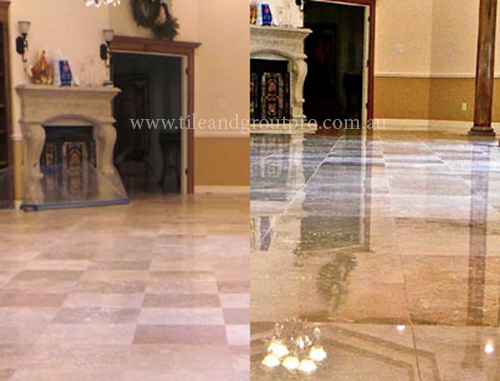 Travertine honing results