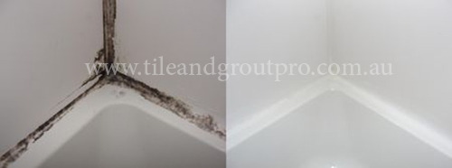 Grout colour sealing service before and after