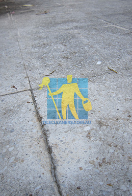 terrazzo tiles outdoor very dirty before cleaning damaged grout Mount Lawley