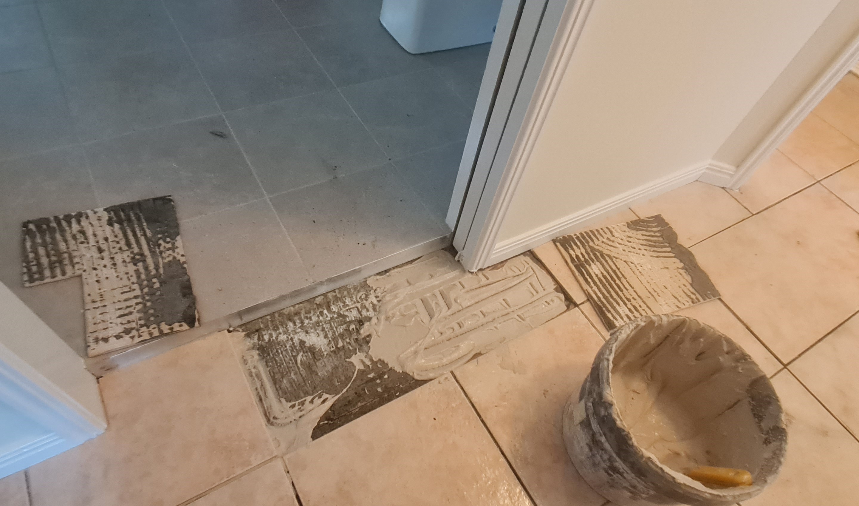 Professional tile replacement on damaged tile floor in Mount Lawley