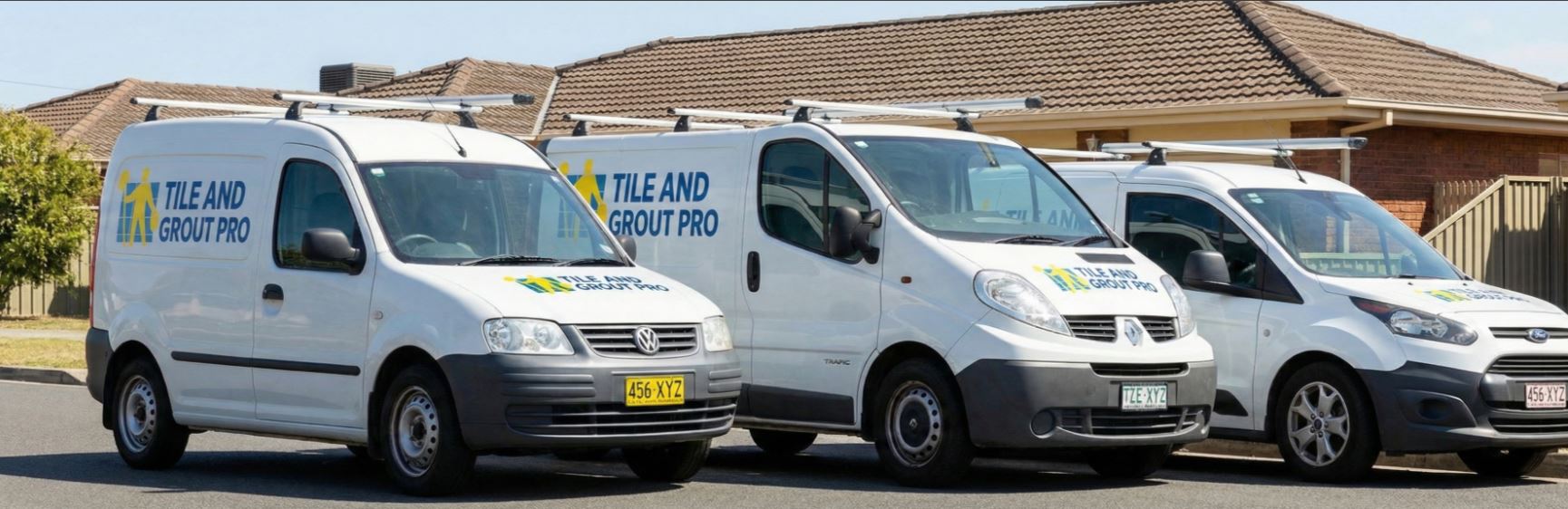 Tile and Grout Pro service van - side
